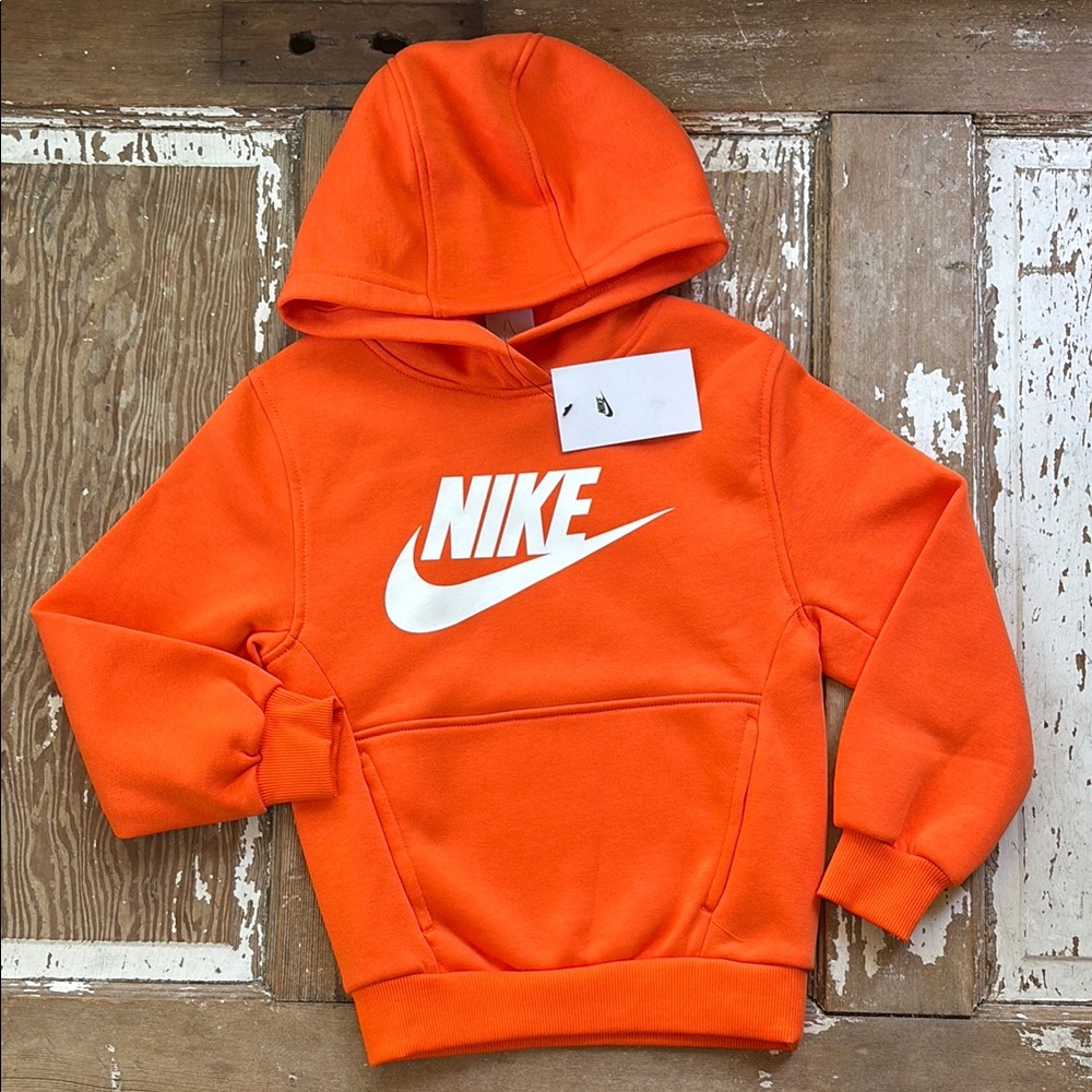 Nike Kids Bright Orange Hoodie - Small